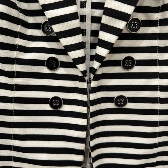 White House Black Market Striped Blazer Size 10 - Picture 3 of 5